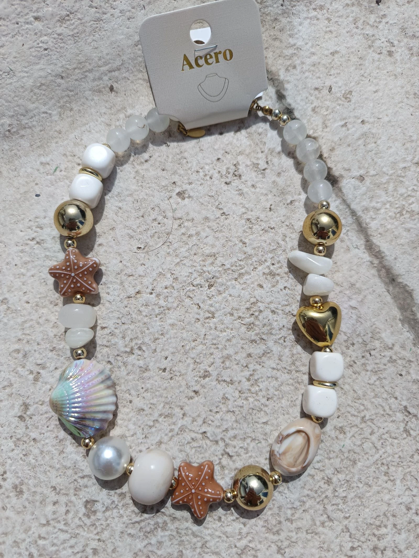 Collar con abalorios. Boho. Nuevo 